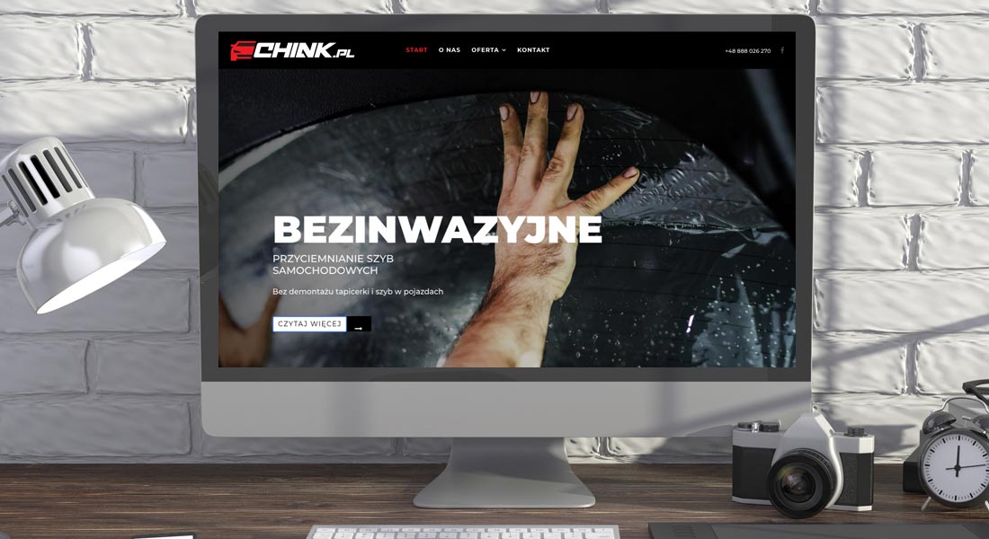 Strona internetowa firmy Chink.pl Auto-Folie, przyciemnianie szyb Jastrzębie i okolice